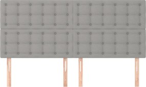 vidaXL Κεφαλάρι Ανοιχτό Γκρι 200x5x118/128 εκ. Ύφασμα