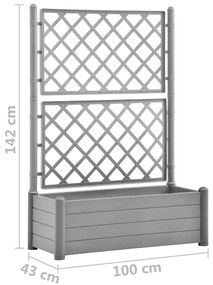 ΖΑΡΝΤΙΝΙΕΡΑ ΚΗΠΟΥ ΜΕ ΚΑΦΑΣΩΤΟ ΓΚΡΙ 100 X 43 X 142 ΕΚ. ΑΠΟ PP 317582