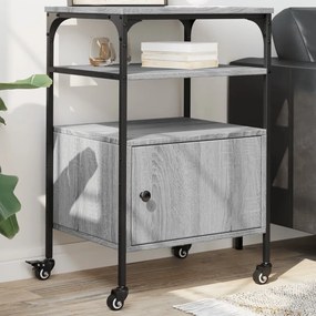 vidaXL Βάση Εκτυπωτή 3 Επιπέδων Γκρι Sonoma 50x40x76 εκ Επεξ. Ξύλο
