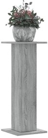 vidaXL Βάσεις Φυτών 2 Τεμ. Γκρι Sonoma 30x30x80 εκ. Επεξεργασμένο Ξύλο