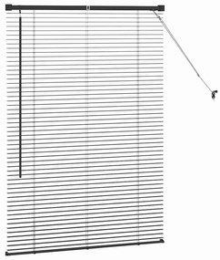 vidaXL Ρολό Παραθύρου με κουρτίνες Μαύρο Αλουμίνιο