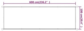 Τέντα Κάθετη Taupe 100 x 600 εκ. από Ύφασμα Oxford - Μπεζ-Γκρι