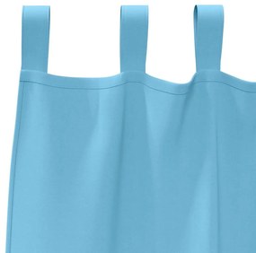 vidaXL Κουρτίνες με κουρτίνες 2 pcs Γαλάζιο Πολυεστέρας