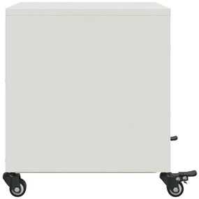vidaXL Κομοδίνα 2 τεμ. Λευκό 36x39x43,5 εκ. από Χάλυβα