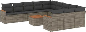 vidaXL Patio Sofa Set 11-θέσια Grey