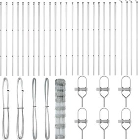 vidaXL Στύλος Περιφράξεων Γαλβανισμένο 50 x 1 m Ατσάλι