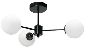 Φωτιστικό Οροφής Τετράφωτο 4xG9 D:45xY25cm Μέταλλο Μαύρο -Οπαλίνα Inlight 5016-4