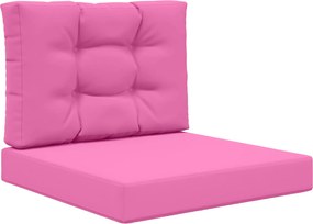 vidaXL Μαξιλάρι Καναπέ Εξωτερικού Χώρου 2 pcs Ροζ Πολυεστέρας
