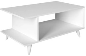 Τραπεζάκι σαλονιού Titus Megapap χρώμα λευκό 100x60x45εκ.