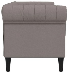 vidaXL Καναπές Διθέσιος Chesterfield Taupe Υφασμάτινος