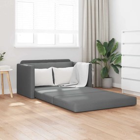 vidaXL Κρεβάτι καναπές 110cm Σκούρο Γκρι ύφασμα