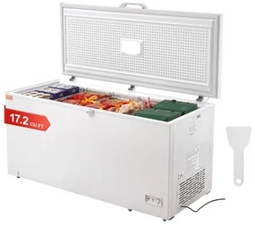 VEVOR Chest Freezer 17.2 cu.ft / 488 L Large Deep Freezer &amp; 4 Removable Baskets