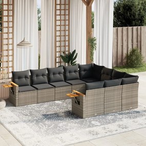 vidaXL Patio Sofa Set 10-θέσια Grey