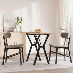 vidaXL Τραπέζι Τραπεζαρίας Πλαίσιο Y Μασίφ Πεύκο/Ατσάλι