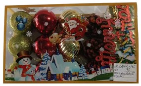 Σετ Χριστουγεννιάτικα στολίδια - 5cm - 15pcs - 231351-231351