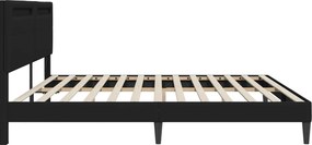 vidaXL Σκελετός Κρεβατιού Μαύρο 180 x 200 cm Τεχνητό Δέρμα