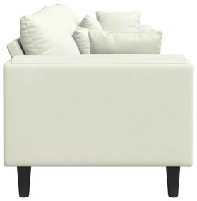 vidaXL Καναπές με μαξιλάρι Κρεμ 250 x 77 x 76 εκ. Βελούδο