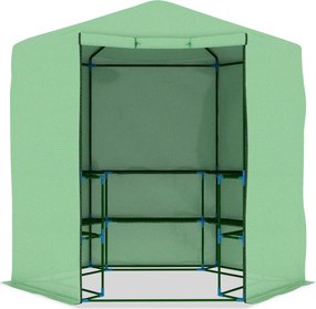vidaXL Θερμοκήπιο με Ράφια 227 x 223 εκ. από Ατσάλι