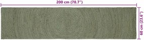 vidaXL Χαλιά χώρου Λαδί 60 x 200 cm Γιούτα