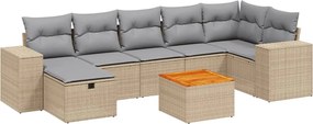 vidaXL Patio Sofa Set Μίξη μπεζ και ανοιχτό γκρι