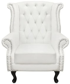 ΠΟΛΥΘΡΟΝΑ-ΜΠΕΡΖΕΡΑ T.CHESTERFIELD POLINA HM0053.02 PU ΛΕΥΚΟ ΜΑΤ 83x75x107Yεκ.