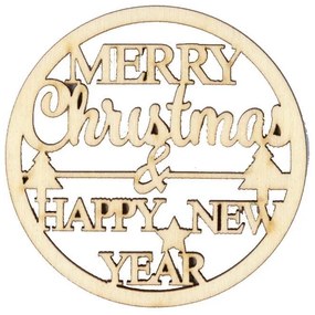ΧΡΙΣΤ. ΜΠΑΛΑ MERRY CHRISTMAS-HAPPY NEW YEAR ΣΗΜΥΔΑ Ø69X3ΧΙΛ. - 6 ΤΕΜ