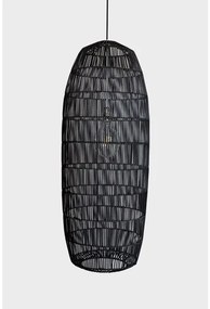 Κρεμαστό Φωτιστικό Οροφής 1xE27 Ρατάν Φ40cm Pickle AY Illuminate-420.100.10/P-Μαύρο 420.100.10/P