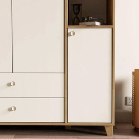 Ντουλάπα Υφασμάτων με 5 Ράφια & 2 Συρτάρια 120x45x181.8 cm