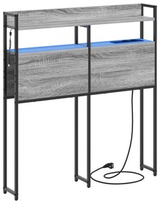 vidaXL Κεφαλάρι Αποθήκης με ράφι Γκρι sonoma 75 cm Επεξεργασμένο ξύλο