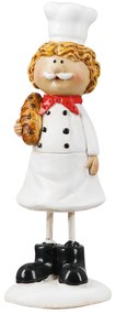 Φιγούρα Cook "Star Chef" Πολυρεζίνη Λευκό PU Pcs. Assorted 4.5x4.5x13cm