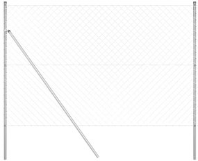 vidaXL Στύλος Περιφράξεων Ασημί 10 x 1,6 μ (60 x 60 mm δίχτυ) Ατσάλι