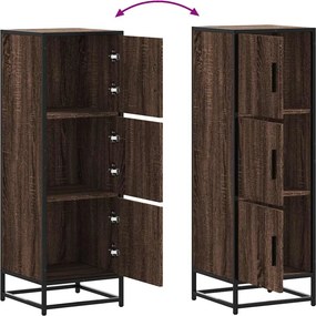 vidaXL Highboard καφέ δρυς Κατασκευασμένο ξύλο και μέταλλο