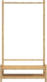 vidaXL Κρεμάστρα Ρούχων με Ράφια 103 x 40 x 183 εκ. Μπαμπού