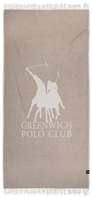 Πετσέτα Θαλάσσης Βαμβακερή 85x170εκ. Essential 3904 Σπαγγί-Ιβουάρ Greenwich Polo Club