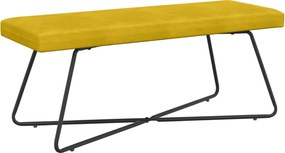 vidaXL παγκάκι Κίτρινο 110 x 40 x 45 cm Βελούδο