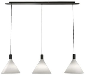 Φωτιστικό Οροφής - Ράγα Vincent 3665-48-102 3x40W E27 119x200cm White Fabas Luce Μέταλλο,Γυαλί