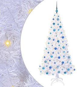 vidaXL Τεχνητό Χριστουγεννιάτικο Δέντρο Λευκό 180 cm PVC και Ατσάλι