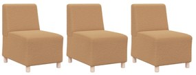 vidaXL Καθίσμα Σαλονιού 3 pcs Μπεζ 55 x 74 x 82 εκ. Βελούδο