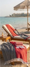 Stewehome Σετ 2 τεμαχίων πετσέτες παραλίας από 100% βαμβάκι πλεκτές 100x180 cm