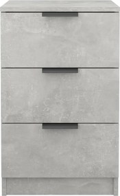 vidaXL Κομοδίνα Γκρι Σκυροδέματος 40x36x65 εκ.