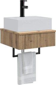 vidaXL Νιπτήρας Τοίχου Artisan Δρυς 40 x 41 x 39 εκ.