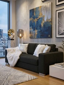 Καναπές Fantasy Διθέσιος-145φ 90β εκ.-Μαύρο