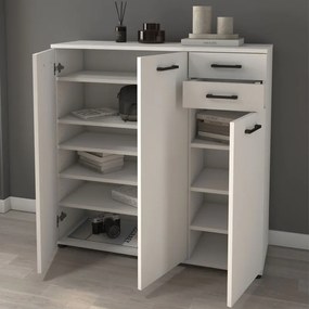 Παπουτσοθήκη - Ντουλάπι Polly Megapap χρώμα λευκό 108x35x108εκ.