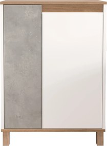 Ντουλάπι Λευκό / Δρυς / Γκρι GUVI 69.7x40x97
