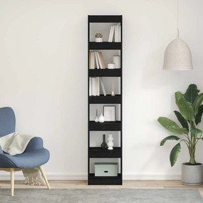 vidaXL Βιβλιοθήκη Μαύρης Δρυός 40x30x198 εκ, Κατασκευασμένη από Επεξεργασμένο Ξύλο