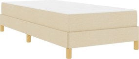 vidaXL Κρεβάτι με ελατήρια με στρώμα Κρεμ 100 x 200 cm ύφασμα