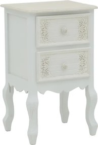 Συρταριέρα Pazlen Inart mdf σε λευκή αντικέ απόχρωση 40x45x65εκ