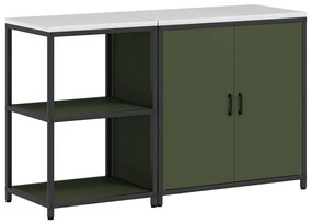 vidaXL Σετ Αποθήκευσης Κουζίνας 2 pcs Ελιά Πράσινη 150 x 50 x 92 εκ.