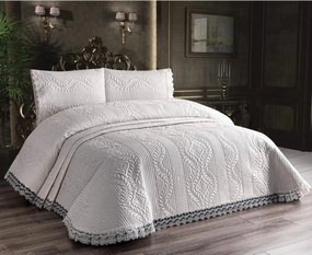 Stewehome Σετ κουβέρτας διπλής με γαλλική δαντέλα 240x260 cm