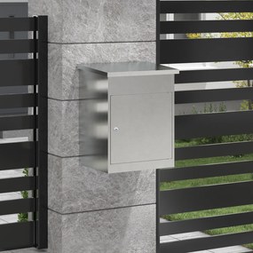 vidaXL Θυρίδα Πακέτων Μαύρο 44 x 35 x 59 εκατοστά Ανοξείδωτο ατσάλι